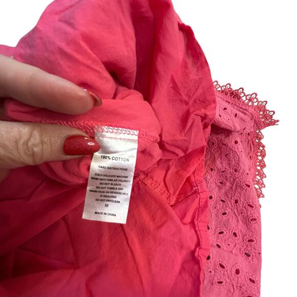 Misha Leisure Pink Eyelet Dress - Size 10 - Picture 10 of 16